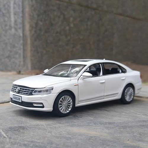 SYYANFEI Auto Modell Druckguss 1:32 Für Passat-Muscle-Car-Modell Aus Legierung Mit Sound Und Licht, Pullback-Spielzeug, Sammlerstück, Geschenk Jungen Mädchen Geschen(White) von SYYANFEI