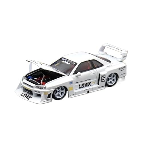 SYYANFEI Auto Modell Druckguss 1:64 Für Maßstab Nissan GT-R ER34 LBWK Legierung Auto Sammlung Souvenir Display Ornamente Fahrzeug Spielzeug Jungen Mädchen Geschen von SYYANFEI