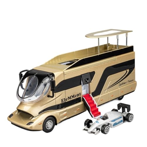 SYYANFEI Auto Modell Für Große Legierung, Luxus-Reise-Caravan-Modell, Camping-LKW-Automodell, Spielzeugauto Jungen Mädchen Geschen(Yellow) von SYYANFEI