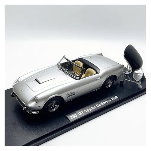 SYYANFEI Auto Modell Maßstab 1:18 Für Ferrari 250GT Roadster Aus Druckgusslegierung, Spielzeugautos, Klassiker, Souvenir-Display Für Erwachsene Jungen Mädchen Geschen(Grau) von SYYANFEI