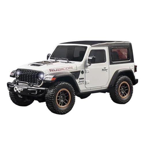 SYYANFEI Auto Modell Maßstab 1:18 Für Jeep Wrangler Legierungs-Modellautospielzeug Mit Sound- Und Lichteffekten, Sammlerornamental Jungen Mädchen Geschen(Weiß) von SYYANFEI