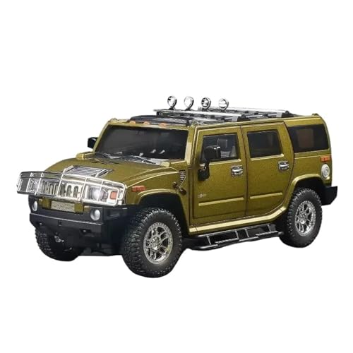 SYYANFEI Auto Modell Maßstab 1:18 Für Maßstab H2 Hummer Offroad-Legierung Diecast-Miniaturautos Mit Leichter Musik Spielzeug-Erwachsenenkollektion Jungen Mädchen Geschen(Grün) von SYYANFEI