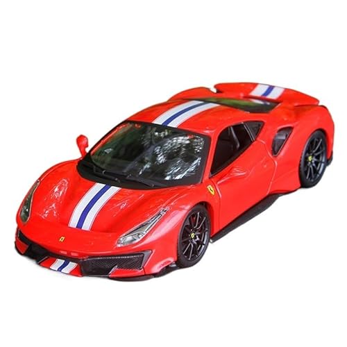 SYYANFEI Auto Modell Maßstab 1:24 Für Ferrari 488pista-Automodell Aus Druckgussmetall Legierungsauto Sportwagen-Sammlungsspielzeug Jungen Mädchen Geschen(Rot) von SYYANFEI