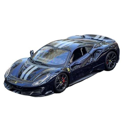 SYYANFEI Auto Modell Maßstab 1:24 Für Ferrari 488pista-Automodell Aus Druckgussmetall Legierungsauto Sportwagen-Sammlungsspielzeug Jungen Mädchen Geschen(Schwarz) von SYYANFEI