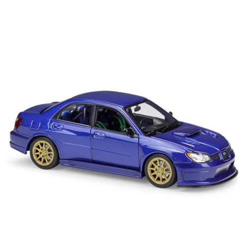 SYYANFEI Auto Modell Maßstab 1:24 Metalldruckguss Subaru Impreza Simulation Legierung Automodell Sammlung Heimdekoration Spielzeug Jungen Mädchen Geschen(Blau) von SYYANFEI