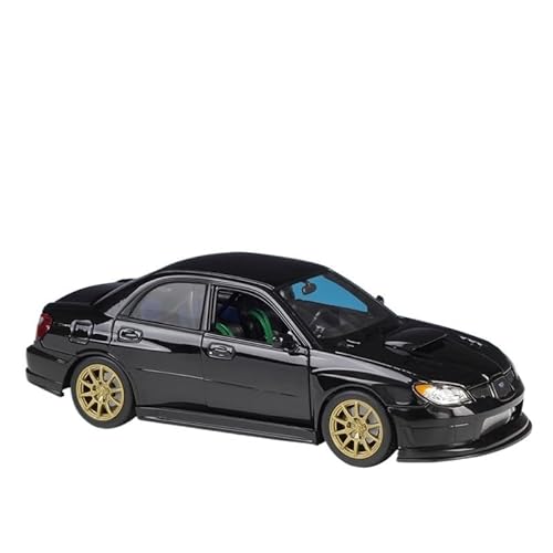 SYYANFEI Auto Modell Maßstab 1:24 Metalldruckguss Subaru Impreza Simulation Legierung Automodell Sammlung Heimdekoration Spielzeug Jungen Mädchen Geschen(Schwarz) von SYYANFEI