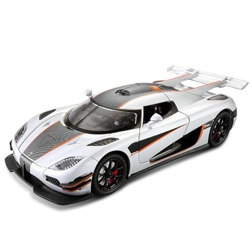 SYYANFEI Auto Modell Maßstab 1:24 aus Metalldruckguss, Koenigsegg One1-Automodell, Legierungsmodell, Supersportwagen-Spielzeugsammlung Jungen Mädchen Geschen(White) von SYYANFEI