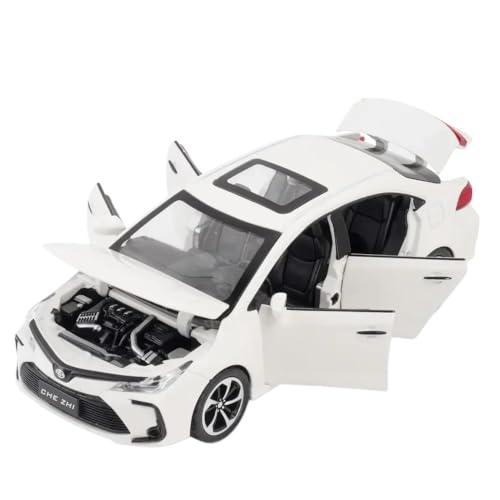 SYYANFEI Auto Modell Maßstab 1:32 Für Corolla Alloy Diecast Metal Toys Car Model Mit Sound Und Light Pull Back Collection Jungen Mädchen Geschen(Weiß) von SYYANFEI