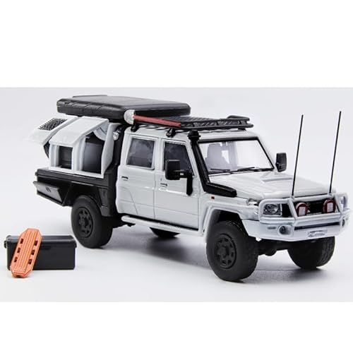 SYYANFEI Auto Modell Maßstab 1:64 Für Aus Druckgussmetall Toyota Landcruiser J78 Land Cruiser Legierung Automodell Für Erwachsene Sammlerqualität Jungen Mädchen Geschen(Weiß) von SYYANFEI