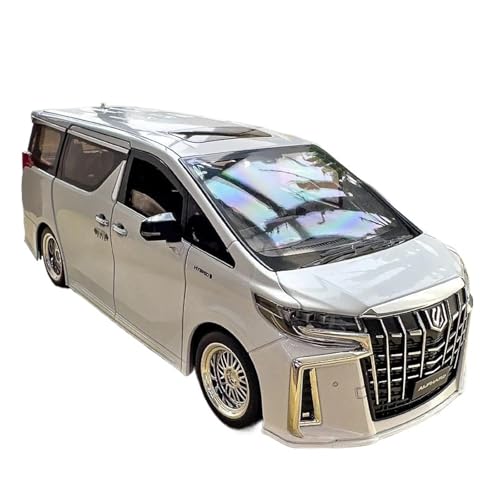 SYYANFEI Auto Modell Neue 1/18 Für Toyota Alphard MPV Legierung Auto Diecast Metall Spielzeug Fahrzeuge Simulation Sound Und Licht Erwachsene Sammlung Jungen Mädchen Geschen(Weiß) von SYYANFEI