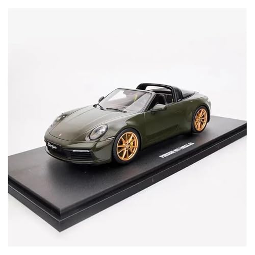 SYYANFEI Guss Auto Modell Maßstab 1:18 Für Porsche 911 992 Targa 4/Targa 4s Harzautomodell Fertiges Miniaturfahrzeug Sammlungsdisplay Fahrzeuge spielzeugauto(Grün) von SYYANFEI