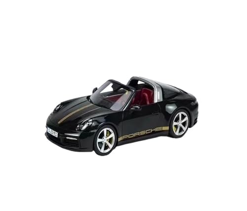 SYYANFEI Guss Auto Modell Maßstab 1:18 Für Porsche 911 992 Targa 4/Targa 4s Harzautomodell Fertiges Miniaturfahrzeug Sammlungsdisplay Fahrzeuge spielzeugauto(Schwarz) von SYYANFEI