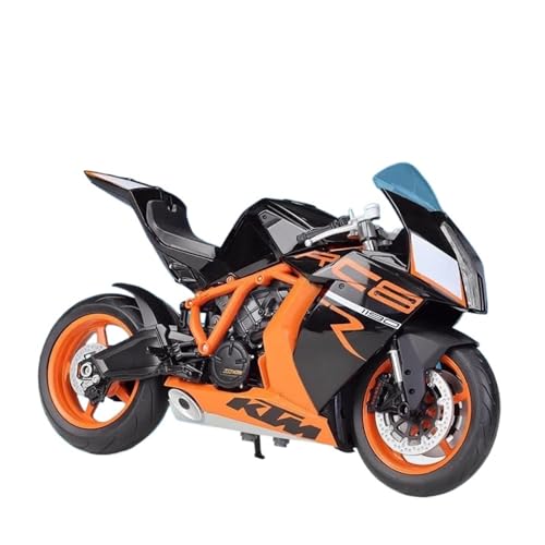 SYYANFEI Mini Alloy Motorrad Model 1/10 Für Maßstab KTM 1190 RC8 R Legierung Druckguss Motorrad Modellserie Spielzeug Kinder Geburtstagsgeschenk Druckguss-Nachbildung(Schwarz) von SYYANFEI