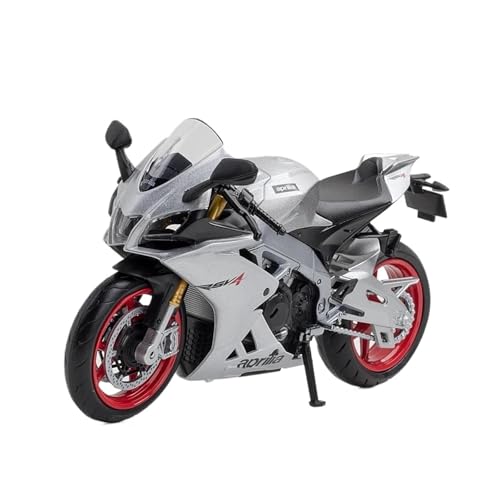 SYYANFEI Mini Alloy Motorrad Model 1/12 Für Aprilia RSV4 RR1000 Spielzeug-Motorrad, Druckguss-Metall-Rennwagen, Supersport-Sammelgeschenke Druckguss-Nachbildung(Weiß) von SYYANFEI