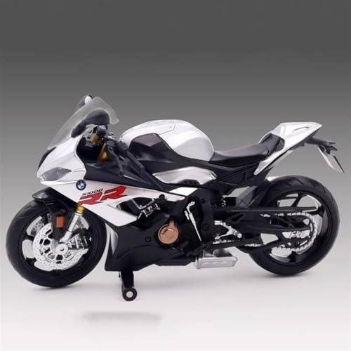 SYYANFEI Mini Alloy Motorrad Model 1/12 Für BMW S1000RR Motorrad Modell Spielzeug Legierung Druckguss Simulation Sammlerstück Dekoration Junge Spielzeug Druckguss-Nachbildung(Weiß) von SYYANFEI