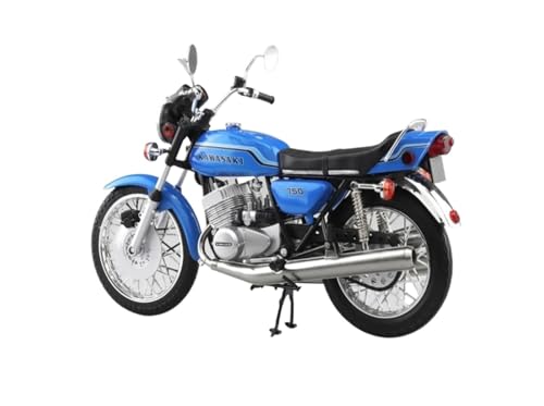 SYYANFEI Mini Alloy Motorrad Model 1/12 Für Größe Kawasaki 750SS Legierung Motorrad Modell 750SS MACH IV Modell Auto Spielzeug Für Jungen Sammlerstück Ornament Druckguss-Nachbildung(Blau) von SYYANFEI