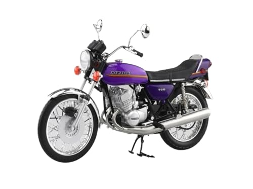 SYYANFEI Mini Alloy Motorrad Model 1/12 Für Größe Kawasaki 750SS Legierung Motorrad Modell 750SS MACH IV Modell Auto Spielzeug Für Jungen Sammlerstück Ornament Druckguss-Nachbildung(Purple) von SYYANFEI