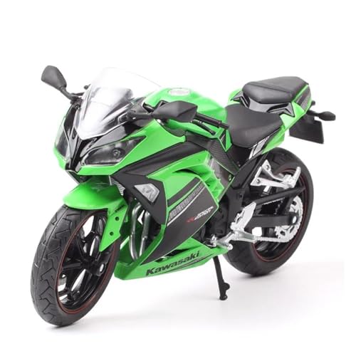 SYYANFEI Mini Alloy Motorrad Model 1/12 Für Kawasaki Ninja 250 Simulation Offroad-Rennen Metall Straßenmotorrad Modellreihe Kinderspielzeug Geschenke Druckguss-Nachbildung(Grün) von SYYANFEI