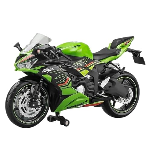 SYYANFEI Mini Alloy Motorrad Model 1/12 Für Kawasaki Ninja ZX-6R Offroad-Motorradmodell. Sammlergeschenk Für Kinder Druckguss-Nachbildung(Grün) von SYYANFEI