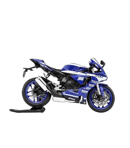 SYYANFEI Mini Alloy Motorrad Model 1/12 Für Yamaha R1M Legierung Druckguss Spielzeug Motorrad Modell Spielzeug Geeignet Für Kinder Als Geschenke Druckguss-Nachbildung(Blau) von SYYANFEI