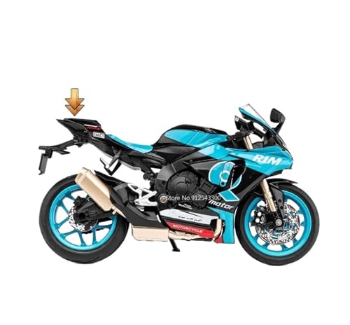 SYYANFEI Mini Alloy Motorrad Model 1/12 Für Yamaha R1M Legierung Druckguss Spielzeug Motorrad Modell Spielzeug Geeignet Für Kinder Als Geschenke Druckguss-Nachbildung(Grün) von SYYANFEI