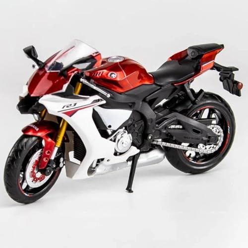 SYYANFEI Mini Alloy Motorrad Model 1/12 Für Yamaha YZF-R1 Motorradmodell Druckgusslegierung Verkleinern Motorradmodell Spielzeug Sammlerstücke Druckguss-Nachbildung(Rot) von SYYANFEI