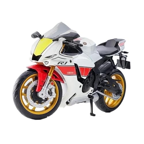 SYYANFEI Mini Alloy Motorrad Model 1/12 Für Yamaha YZF-R1M Motorrad-Druckguss-Metallmodell-Sammlungsspielzeug Druckguss-Nachbildung(Weiß) von SYYANFEI