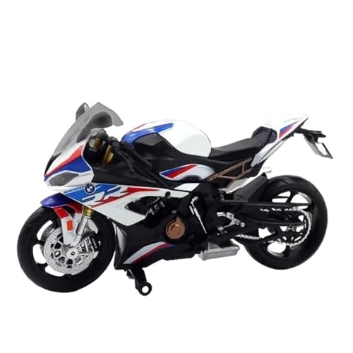 SYYANFEI Mini Alloy Motorrad Model 1/12 für BMW S1000RR Legierung Motorrad Modell Spielzeug Sammlung Dekoration Jungen Spielzeug Geschenke Druckguss-Nachbildung(Weiß) von SYYANFEI