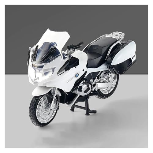 SYYANFEI Mini Alloy Motorrad Model 1/18 Für BMW R1250rt Motorrad Modell Spielzeugauto Serie Geländewagen Spielzeugauto Druckguss-Nachbildung(Weiß) von SYYANFEI