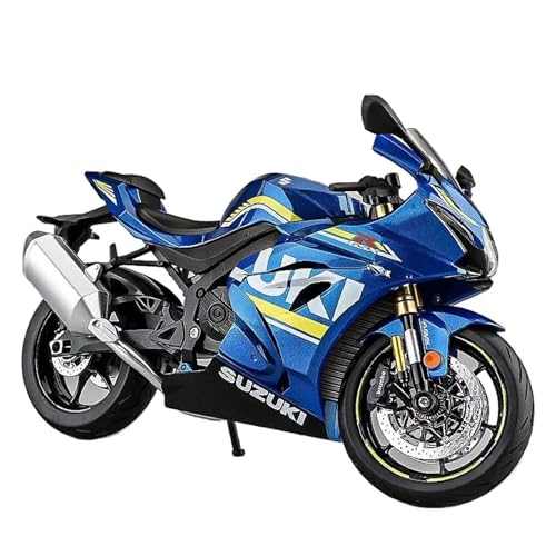 SYYANFEI Mini Alloy Motorrad Model 1/9 Für Suzuki GSX-1000R Legierung Rennwagen Druckguss Straßensport Motorrad Modell Kinderspielzeug Druckguss-Nachbildung(Blau) von SYYANFEI