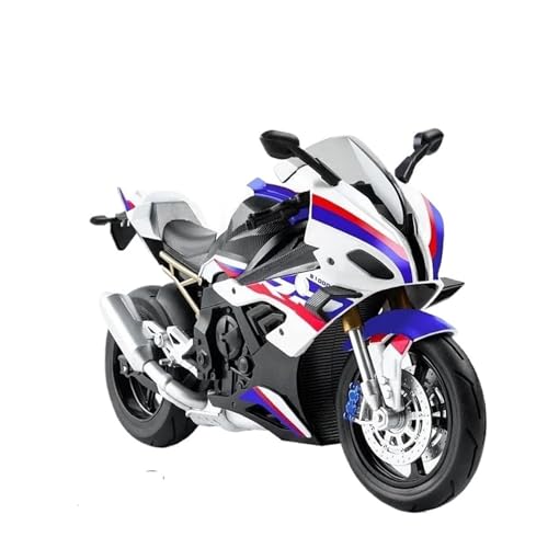 SYYANFEI Mini Alloy Motorrad Model 1:10 Für BMW S1000RR Simulation Legierung Motorrad Modell Stoßdämpfer Sound Und Licht Sammlung Spielzeug Auto Kind Geschenk M63 Druckguss-Nachbildung(Weiß) von SYYANFEI