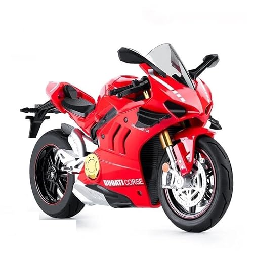 SYYANFEI Mini Alloy Motorrad Model 1:10 Für Kawasaki H2R Ninja S1000RR Legierung Druckguss Motorrad Fahrzeug Modell Serie Druckguss-Nachbildung(Rot) von SYYANFEI