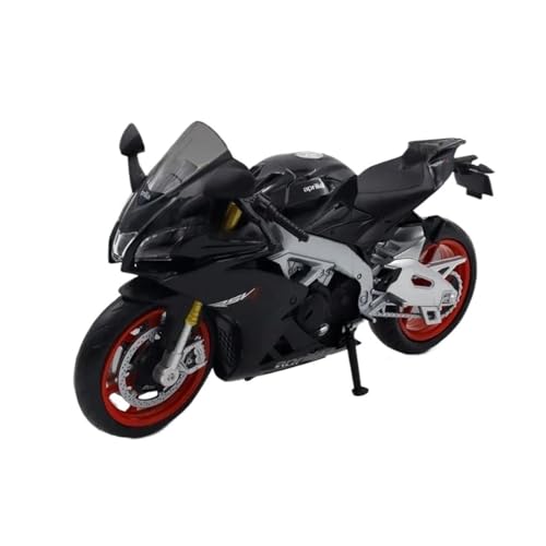 SYYANFEI Mini Alloy Motorrad Model 1:12 Aprilia RSV4 RR1000 Spielzeugmotorrad RMZ Druckguss Metall Miniaturmodell Racing Super Sport Collection Geschenk Junge Druckguss-Nachbildung(Schwarz) von SYYANFEI