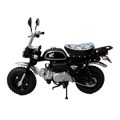 SYYANFEI Mini Alloy Motorrad Model 1:12 Für Diecast Alloy Monkey 2009 Motorradspielzeug Sammlerstück Für Erwachsene Souvenir Geschenke Statische Anzeige Druckguss-Nachbildung(Schwarz) von SYYANFEI