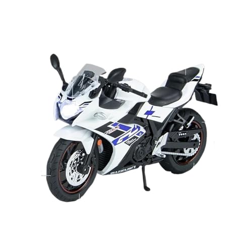 SYYANFEI Mini Alloy Motorrad Model 1:12 Für GSX250R Motorrad-Offroad-Legierungsautomodelle, Druckguss-Simulationssammlung Druckguss-Nachbildung(Weiß) von SYYANFEI