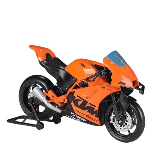 SYYANFEI Mini Alloy Motorrad Model 1:12 Für KTM RC 8C Legierung Racing Motorrad Diecast Metall Straße Sport Cross-Country Motorrad Kinder Geschenk Druckguss-Nachbildung(Orange) von SYYANFEI