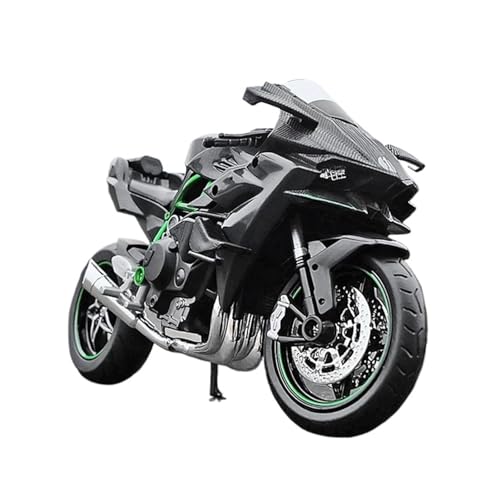 SYYANFEI Mini Alloy Motorrad Model 1:12 Für Kawasaki H2R Alloy Racing Motorrad Simulation Druckguss StraßenmotorradModell Sound Und Licht SammlungGeschenke Druckguss-Nachbildung von SYYANFEI