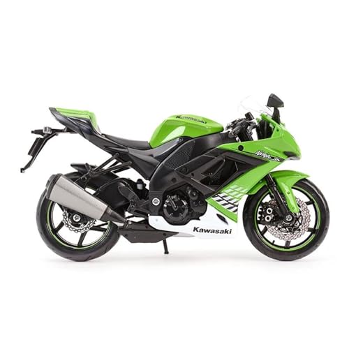 SYYANFEI Mini Alloy Motorrad Model 1:12 Für Kawasaki Ninja ZX-10R, Schwarze Druckgussfahrzeuge, Sammlerstücke, Hobbys, Motorradmodell, Spielzeug Druckguss-Nachbildung(Grün) von SYYANFEI