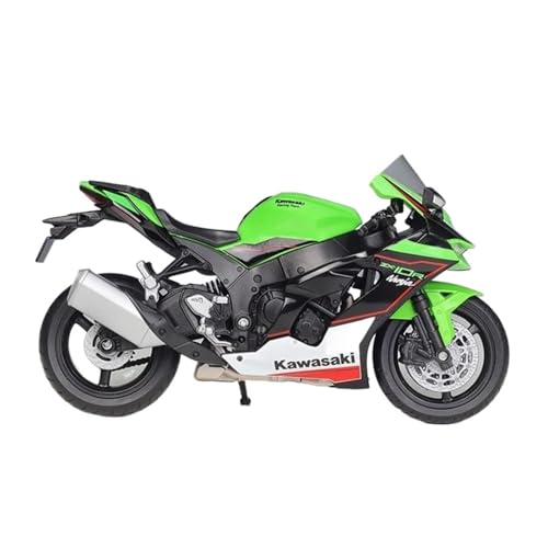 SYYANFEI Mini Alloy Motorrad Model 1:12 Für Kawasaki Ninja ZX-10R Motorradmodell Aus Druckgusslegierung Klassischer Souvenir-Geschenkständer Für Erwachsene Druckguss-Nachbildung(Grün) von SYYANFEI