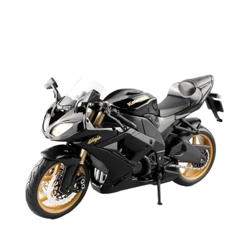 SYYANFEI Mini Alloy Motorrad Model 1:12 Für Kawasaki Ninja ZX 10R ZX-10R SuperbikeDiecasFahrzeugRennsportMotorradmodelle SpielzeugkollektionGrün, Schwarz Druckguss-Nachbildung(Schwarz) von SYYANFEI