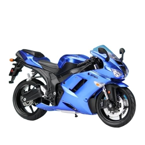 SYYANFEI Mini Alloy Motorrad Model 1:12 Für Kawasaki Ninja ZX6R Legierung Racing Metall Straße Simulation Druckguss Motorrad Modell Kinder Spielzeug Geschenke Druckguss-Nachbildung(Blau) von SYYANFEI