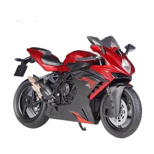 SYYANFEI Mini Alloy Motorrad Model 1:12 Für MV Agusta F3 RR 022 Simulation Legierung Druckguss Straßenauto Rennsport Motorrad Modell Spielgeschenk Druckguss-Nachbildung(Rot) von SYYANFEI