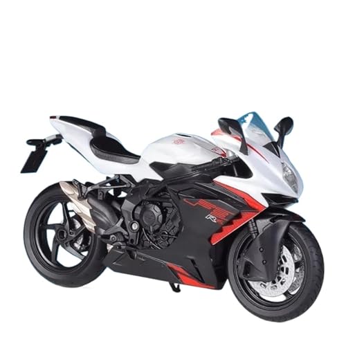 SYYANFEI Mini Alloy Motorrad Model 1:12 Für MV Agusta F3 RR 022 Simulation Legierung Druckguss Straßenauto Rennsport Motorrad Modell Spielgeschenk Druckguss-Nachbildung(Weiß) von SYYANFEI