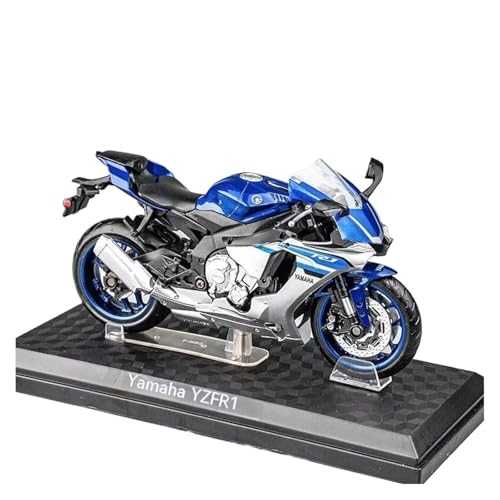 SYYANFEI Mini Alloy Motorrad Model 1:12 Für Maßstabsgetreues Motorradmodell Aus Metalldruckguss Mit Kunststoffteilen Motorrad 2020 Yamaha YZF-R6 Druckguss-Nachbildung(Blau) von SYYANFEI