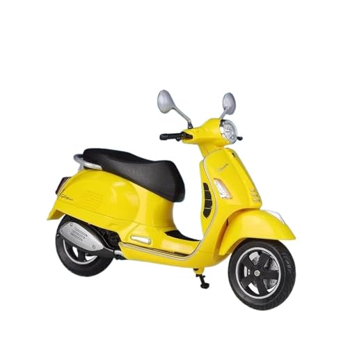 SYYANFEI Mini Alloy Motorrad Model 1:12 Für Piaggio Vespa Primavera 150, Statische Druckgussfahrzeuge, Sammlerstücke, Hobbys, Motorradmodell, Spielzeug Druckguss-Nachbildung(Yellow) von SYYANFEI