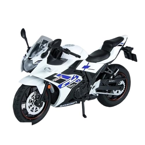 SYYANFEI Mini Alloy Motorrad Model 1:12 Für Suzuki GSX-250R Legierungsmetallmodell Druckguss-Motorradsimulationsspielzeug Kindergeschenke Druckguss-Nachbildung(Weiß) von SYYANFEI