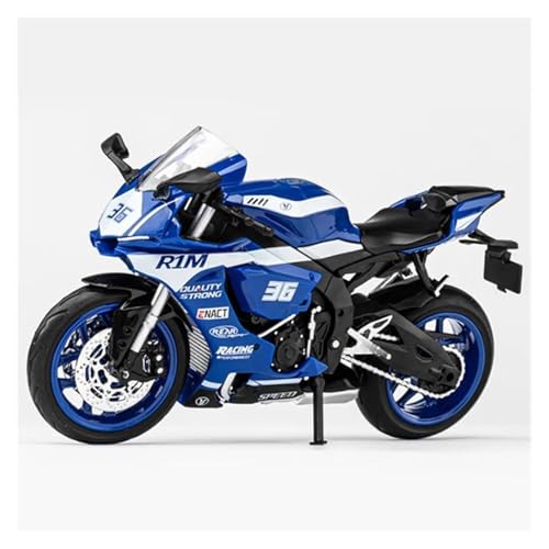 SYYANFEI Mini Alloy Motorrad Model 1:12 Für YZF-R1M Legierung Rennwagen Modell Simulation Druckguss Metall Motocross Modell Kinderspielzeug Druckguss-Nachbildung(Blau) von SYYANFEI