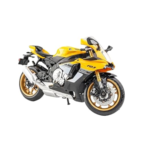 SYYANFEI Mini Alloy Motorrad Model 1:12 Für Yamaha YZF-R1 YZFR1 Rennsimulation Legierung Motorrad Modell Sammlung Spielzeugauto Kindergeschenke Druckguss-Nachbildung(Yellow) von SYYANFEI