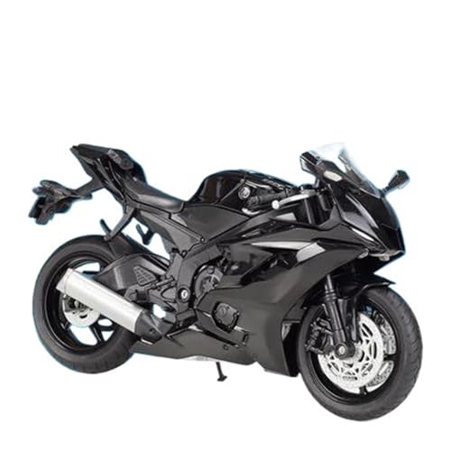 SYYANFEI Mini Alloy Motorrad Model 1:12 Für Yamaha YZF-R6 Legierung Rennwagen Modellreihe Kinderspielzeug Geschenke Druckguss-Nachbildung(Schwarz) von SYYANFEI