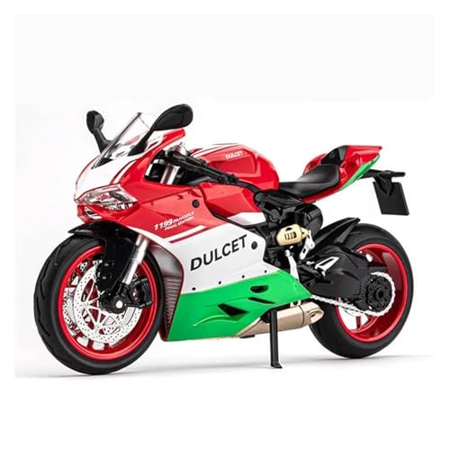 SYYANFEI Mini Alloy Motorrad Model 1:12 für Ducati 1199 Panigale Legierung Rennwagen Modell Spielzeug Geschenk Druckguss-Nachbildung(Rot) von SYYANFEI